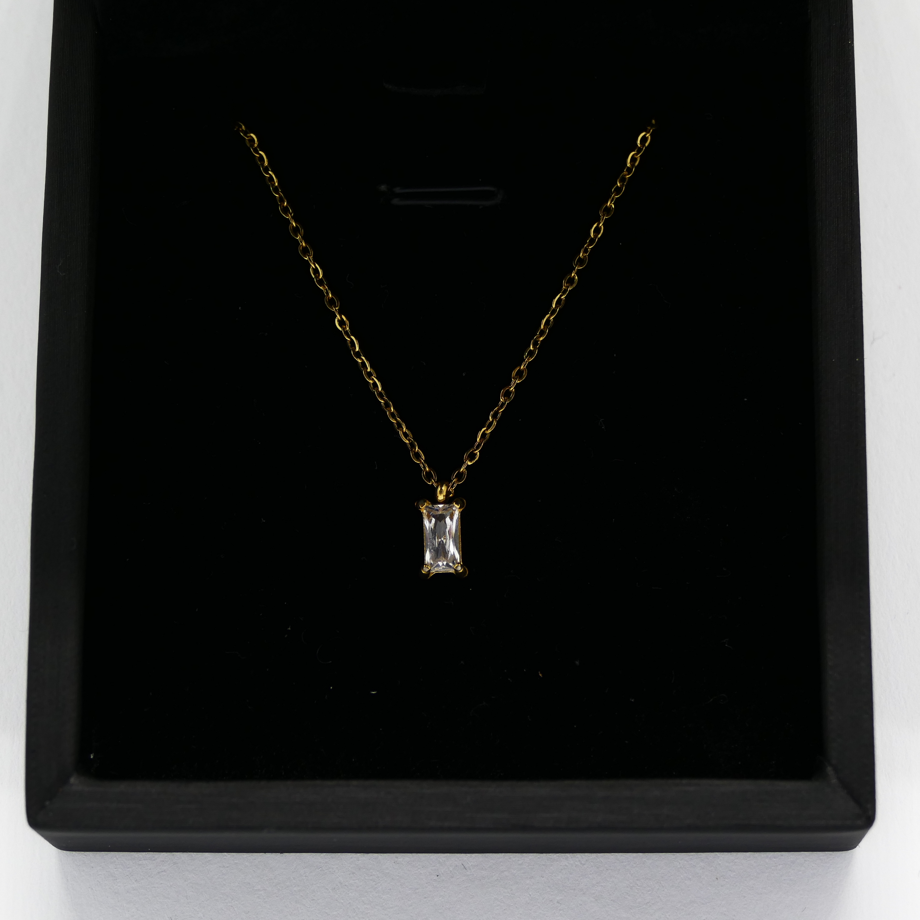 Mini Kristall Kette Gold