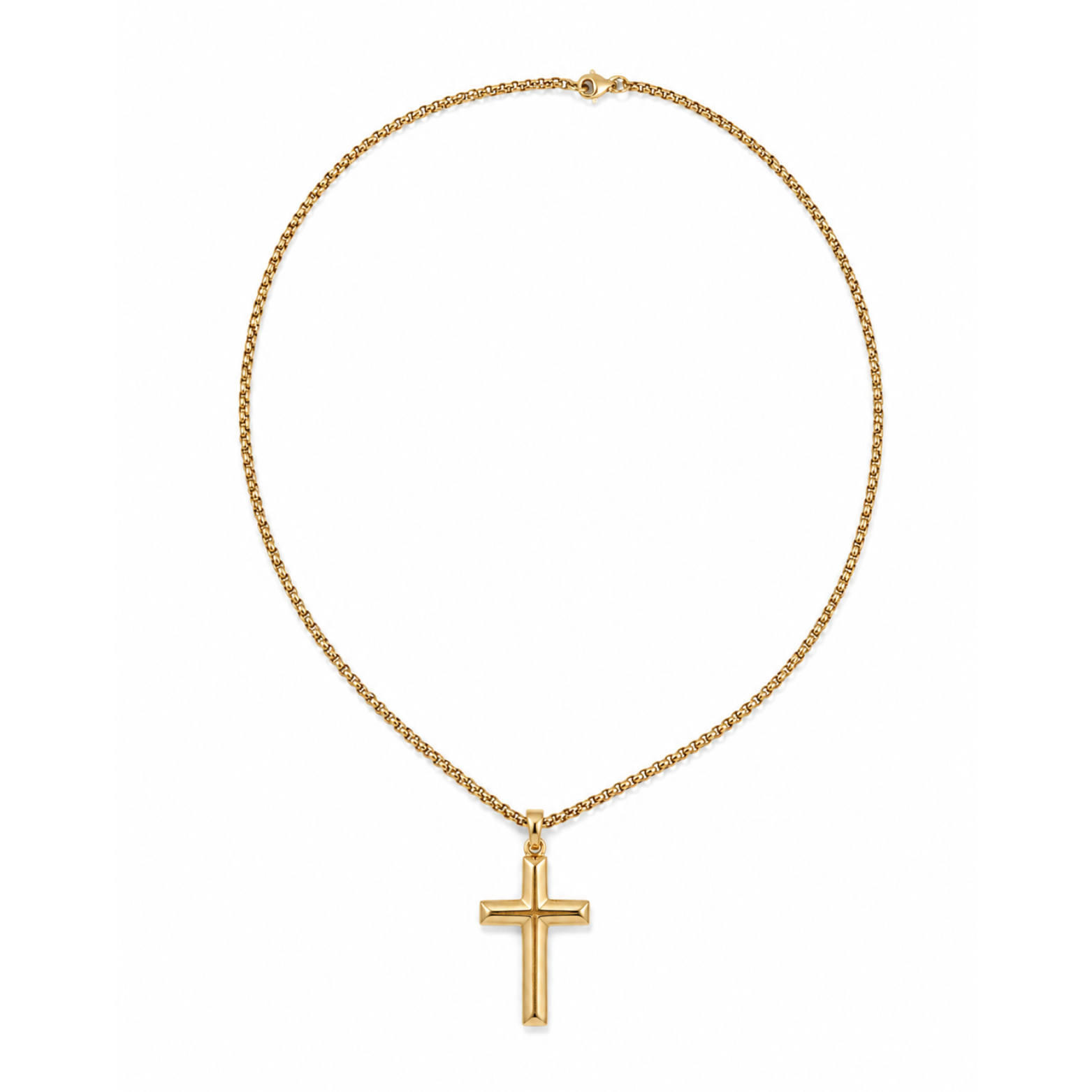 Herren Kreuz Kette Gold