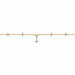 Flower Kristall Kette Gold