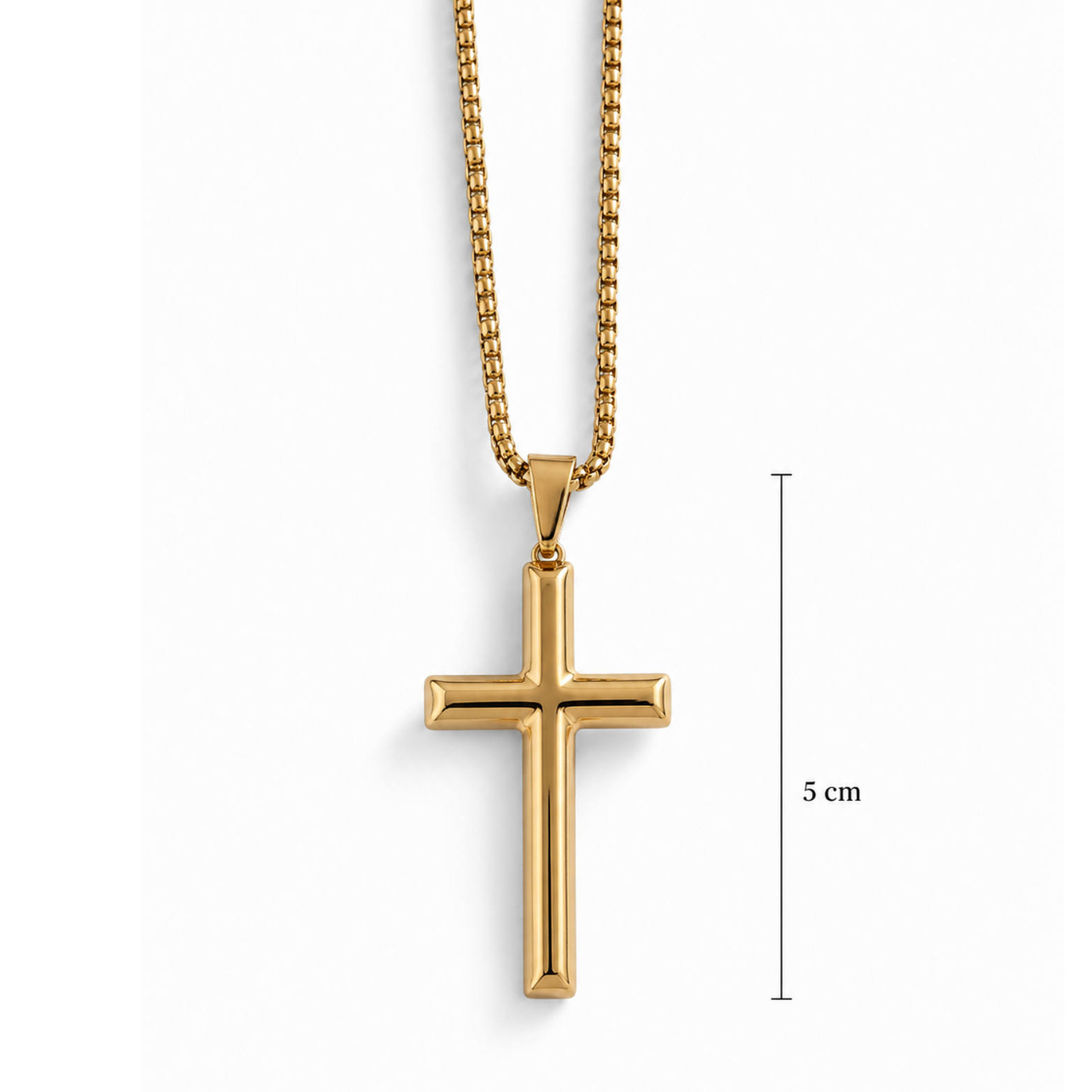 Herren Kreuz Kette Gold