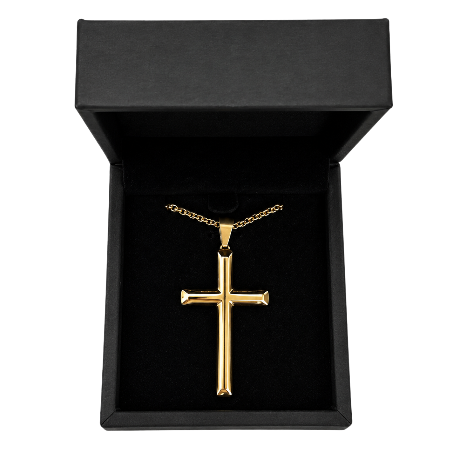 Herren Kreuz Kette Gold