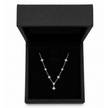 Flower Kristall Kette Silber