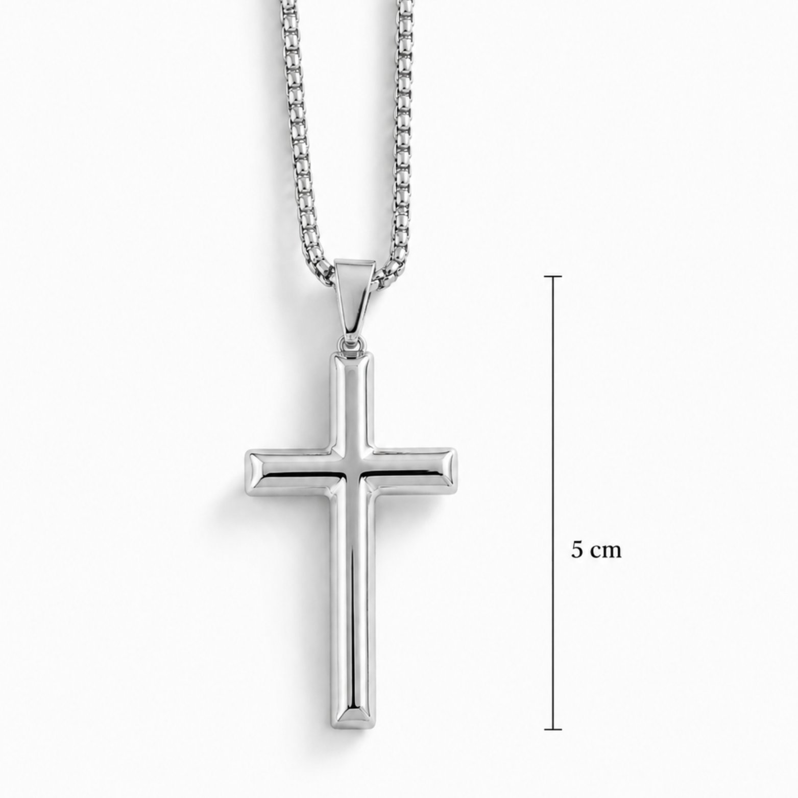 Herren Kreuz Kette Silber