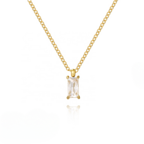 Mini Kristall Kette Gold