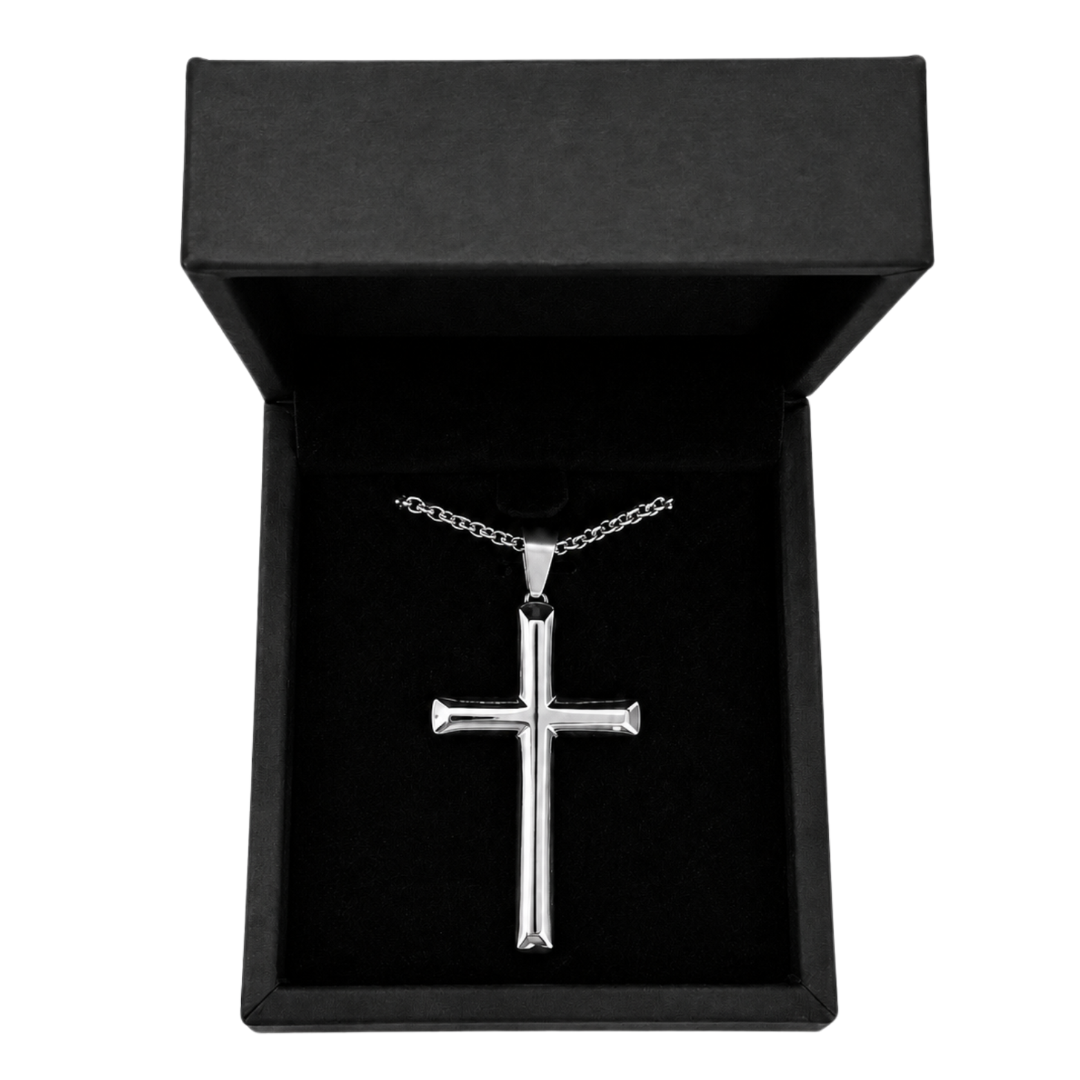 Herren Kreuz Kette Silber