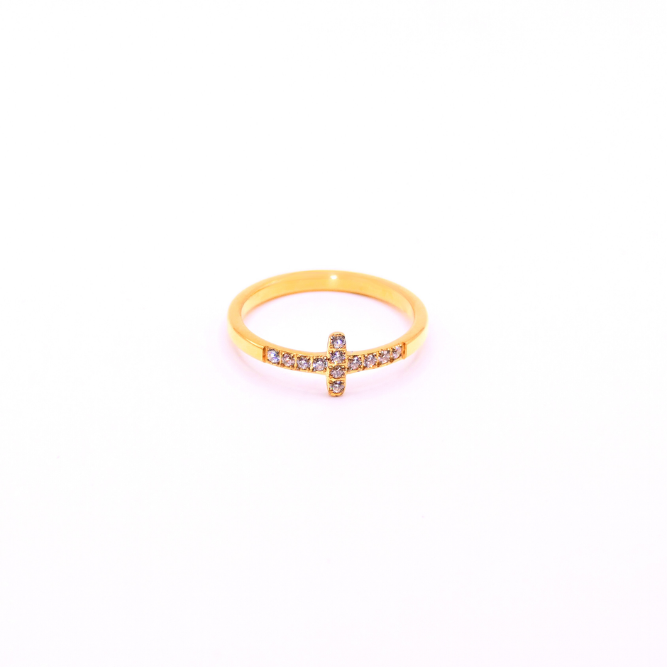 Kreuz Ring Gold