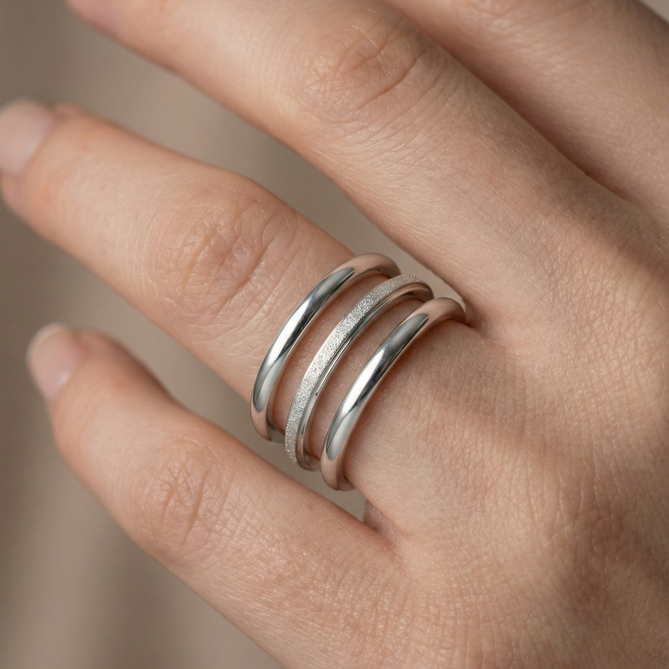 Trias Ringe Silber