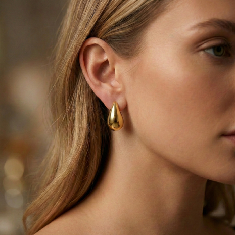 Waterdrop Ohrring Gold