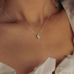 Mini Kristall Kette Silber