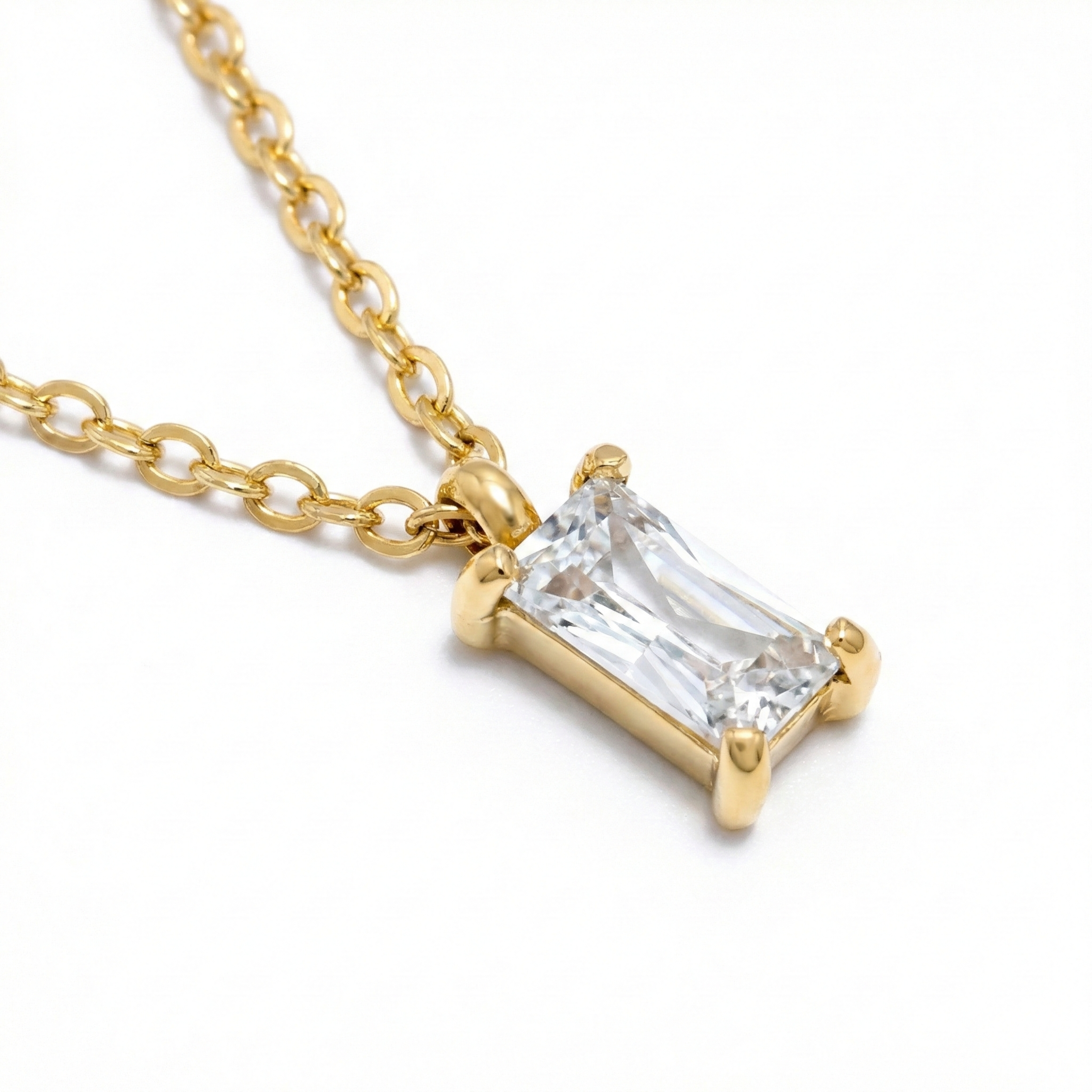 Mini Kristall Kette Gold