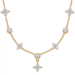 Flower Kristall Kette Gold