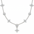 Flower Kristall Kette Silber