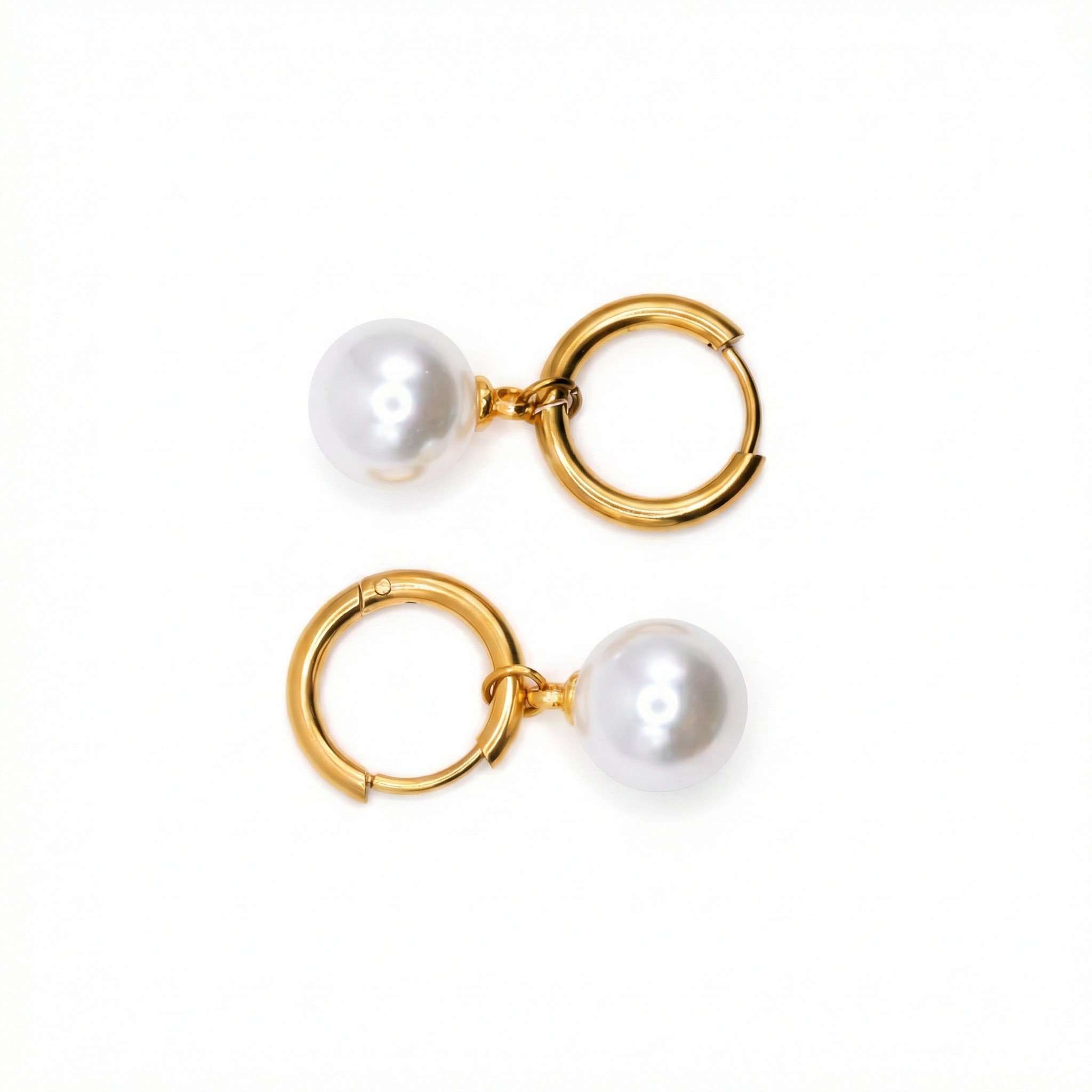 Perlen Ohrring Gold
