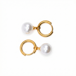 Perlen Ohrring Gold