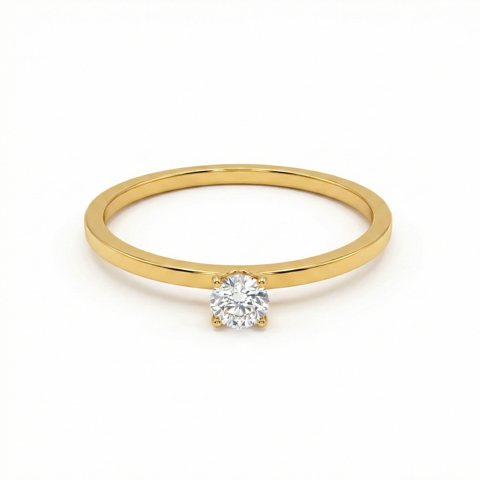 Mini Kristall Ring Gold
