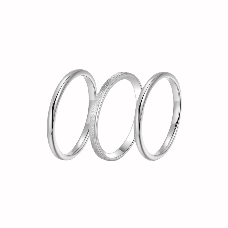 Trias Ringe Silber