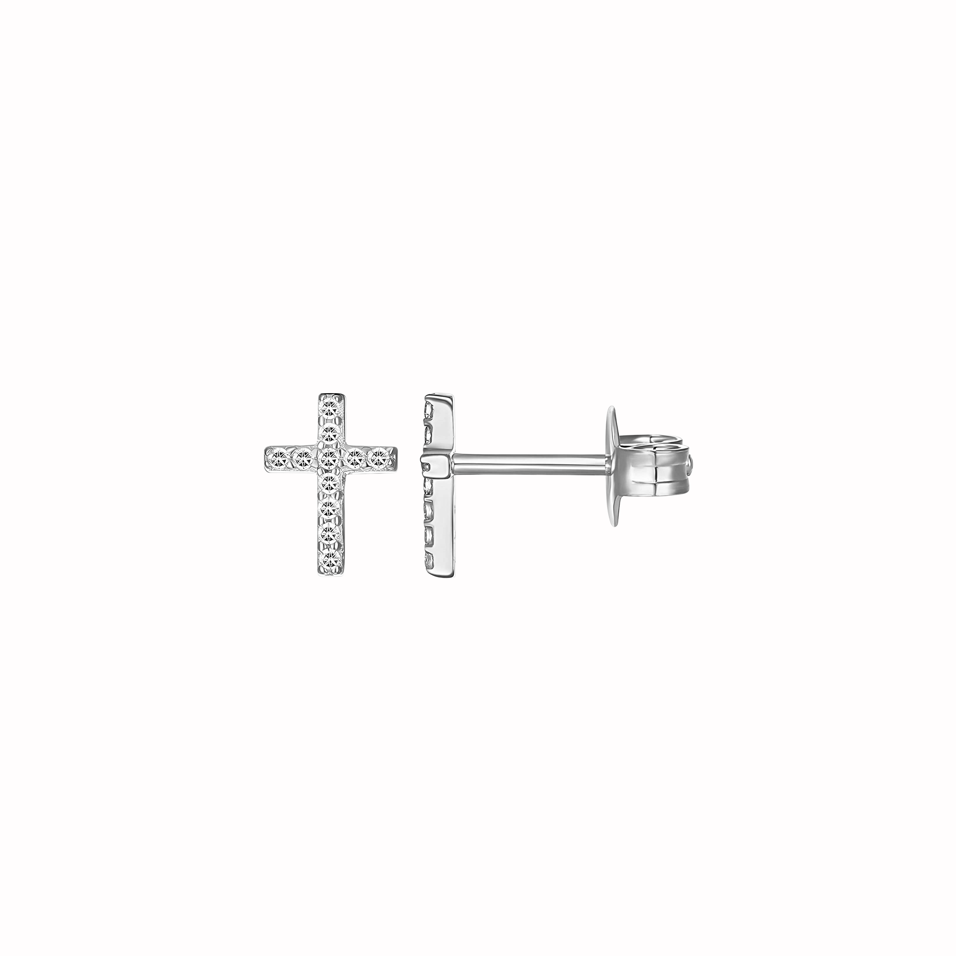 Kreuz Ohrring Silber