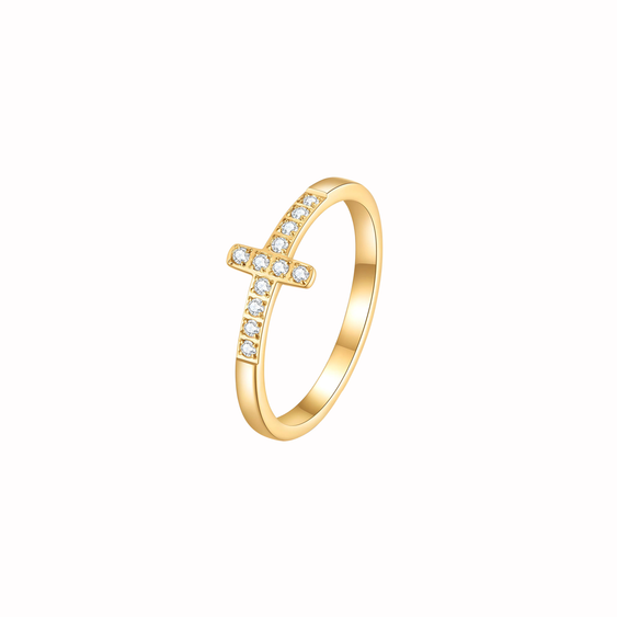 Kreuz Ring Gold