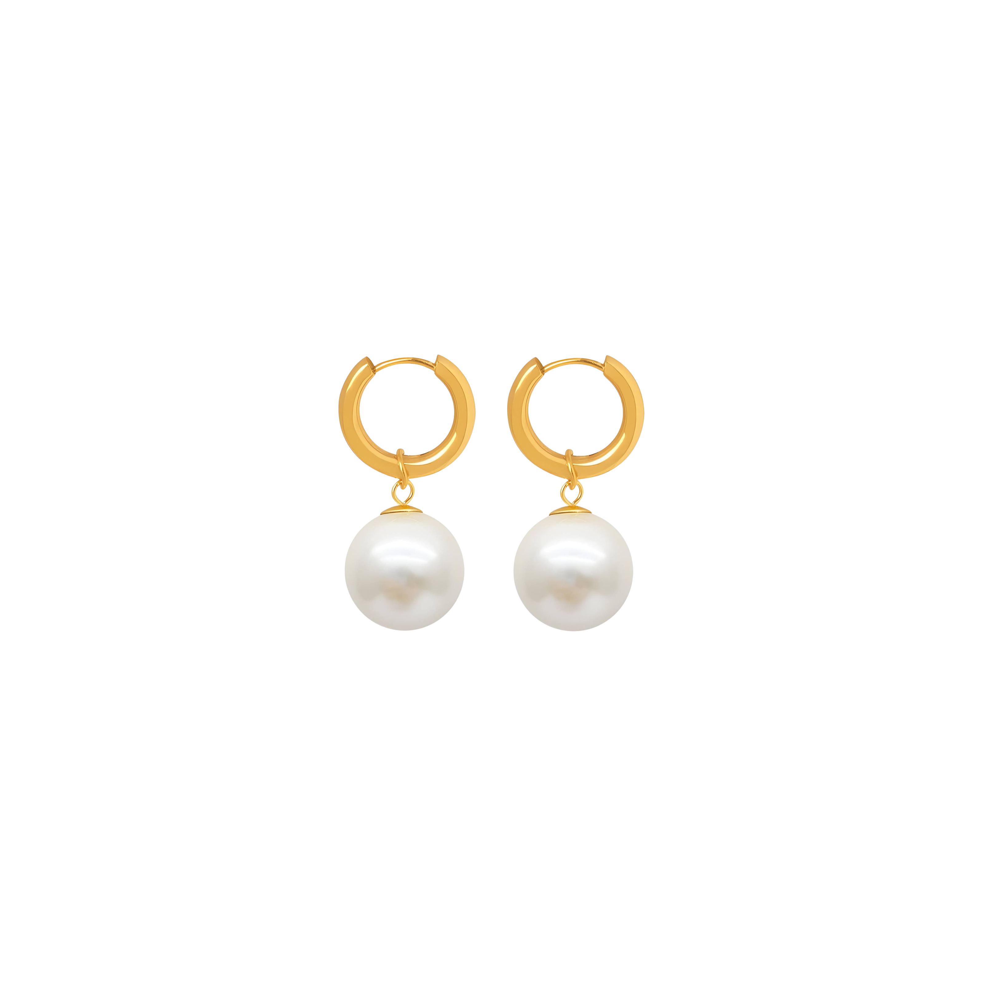 Perlen Ohrring Gold