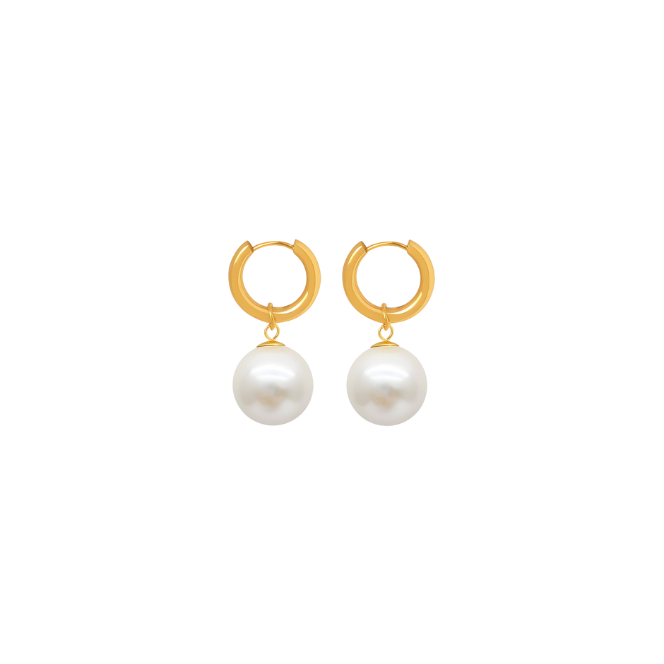 Perlen Ohrring Gold