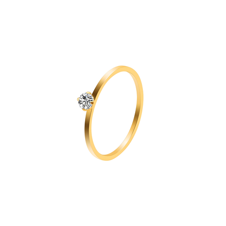 Mini Kristall Ring Gold