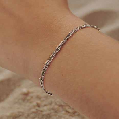 Doppel Armband Silber