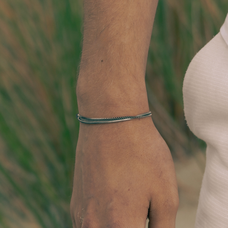 Herren Snake Armband Silber