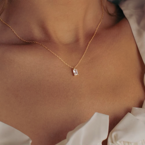 Mini Kristall Kette Gold